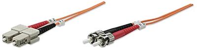 IC Intracom Manhattan LWL patchkabel 50µ adapterkabel duplex ST/stekker - SC/stekker 2.0 m