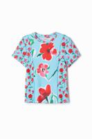 T-shirt met bloemenpatch - BLUE - 5/6