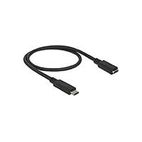 DeLock Kab USB 3.1 C > USB Type-C bus verlenging 0,5 m zwart - kabel - digitaal/gegevens, 85532
