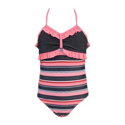 Lentiggini gestreept badpak Summertime koraalrood/zwart/wit Lentiggini gestreept badpak Summertime koraalrood/zwart/wit