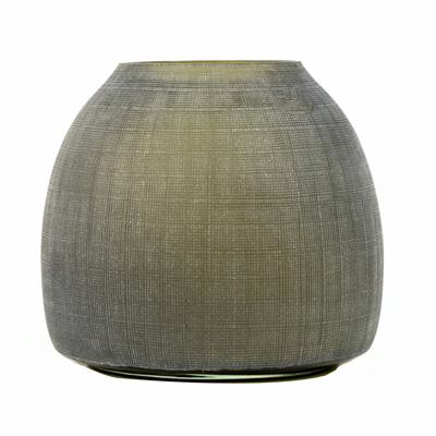 House of Nature Vaas Brixton groen glas 29cm