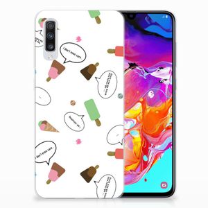 Samsung Galaxy A70 Siliconen Case IJsjes