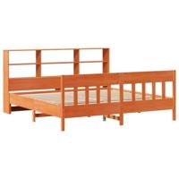 vidaXL Bedframe zonder matras massief grenenhout wasbruin 180x200 cm, bed, bed ombouw, twijfelaar bed, bedbodem, slaapkamermeubel, 2 persoonsbed