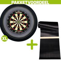 Winmau Blade 6 +  Dartmat 60*300 incl Oche + Dartbordverlichting Deluxe XL Zwart - thumbnail