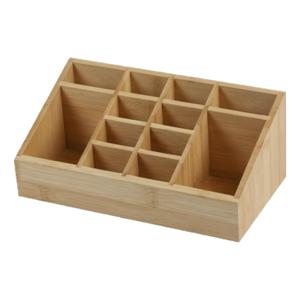 Pennenbakje kantoor - sorteer organizer - 12-vaks bakje - 23 x 9 cm - bamboe hout