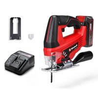 Einhell accu Decoupeerzaag TC-JS 18/70 Li Kit Power X-Change (18 V, zaagdiepte: 70 mm, gereedschapsloze zaagbladwissel, afzuigadapter, incl. 1x 2.5 Ah accu en oplader, 1x zaagblad)