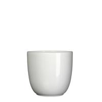Mica decoraties Tusca pot keramiek voor binnen, wit, 17 x 17 x 16 cm
