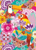 Car Pintos Birds, Butterflies & Flowers Lined Notebook: Plastic Free Packaging
