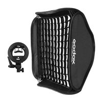 Godox S2 Speedlite Bracket Bowens + Softbox 60x60cm + Grid