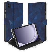 Uniek Samsung Galaxy Tab A9 Tablethoesje Polygon Blue Design | B2C Telecom - thumbnail