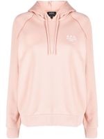 A.P.C. hoodie en coton à logo brodé - Rose