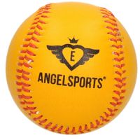 Oranje/gele honkbal/softbal 10 cm   -