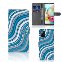 Samsung Galaxy A71 Telefoon Hoesje Waves Blue - thumbnail