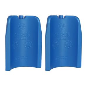 2x stuks koelelementen fles 300 ml 12 x 17 cm blauw