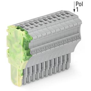 WAGO 2020-114/000-037 Connector, female Groen, Geel, Grijs 10 stuk(s)