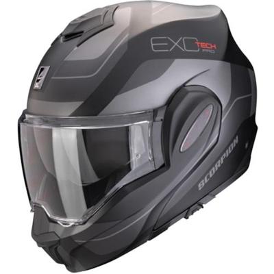 SCORPION EXO-Tech Evo Pro Commuta Mat, Systeemhelm, Zwart-zilver