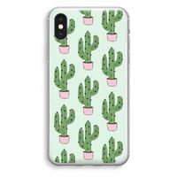 Cactus Lover: iPhone XS Transparant Hoesje - thumbnail