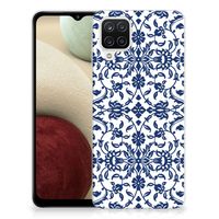 Samsung Galaxy A12 TPU Case Flower Blue - thumbnail