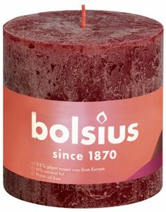 Bolsius shine rustiekkaars 100/100 vervet red