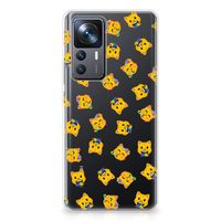 TPU bumper voor Xiaomi 12T | 12T Pro Katten Emojis - thumbnail