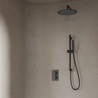 Saniclear Iron inbouw regendouche met 20cm hoofddouche, muurarm en glijstang verouderd ijzer - gunmetal - thumbnail