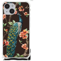 iPhone 14 Plus Case Anti-shock Pauw met Bloemen