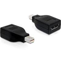 Delock Adapter Mini DisplayPort 1.2 stekker > DisplayPort-bus zwart