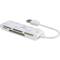 Renkforce CR45e Externe geheugenkaartlezer USB 2.0 Wit