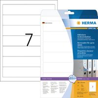 Rugetiket HERMA 10155 smal 38x192mm verwijderbaar wit - thumbnail