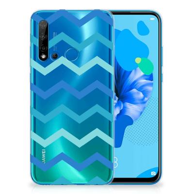 Huawei P20 Lite (2019) TPU bumper Zigzag Blauw