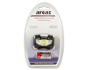 Arcas 7 Modi 5W Hoofdlamp LED werkt op batterijen 160 lm