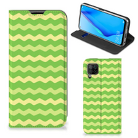 Huawei P40 Lite Hoesje met Magneet Waves Green - thumbnail