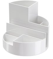 MAUL bureauorganizer pennenbak Roundbox Ø14x12.5cm, 7-vaks, 85% gerecycled kunststof wit