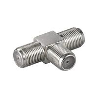 Goobay 11848 F-adapter, T-stuk, F-bus > 2x F-bus - zink