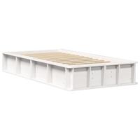 vidaXL Bedframe met opslag Wit 90 x 200 cm Composiet hout