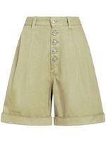 ETRO herringbone-pattern cotton bermuda shorts - Vert