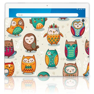 Lenovo Tab M10 Back Case Vrolijke Uilen