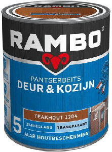 rambo pantserbeits deur en kozijn zijdeglans transparant 1202 licht eiken 0.75 l