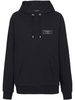 Balmain hoodie en coton à patch logo - Noir - thumbnail