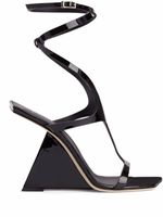 Giuseppe Zanotti sandales Tutankamon 105 mm en cuir verni - Noir