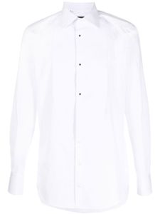 Dolce & Gabbana chemise de smoking à plastron contrastant - Blanc