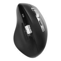 T'nB Infinite Pro muis, draadloos, oplaadbaar, scrollwiel en zijwiel, ultrasnel scrollen, dubbele bluetooth-verbinding en USB-dongle, compatibel met Windows/MacOS - zwart