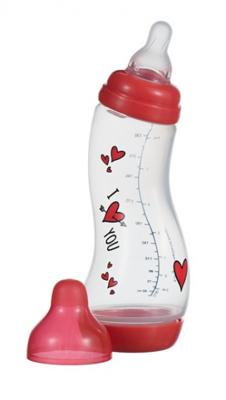 Difrax drinkfles S-fles Natural hartjes 250 ml