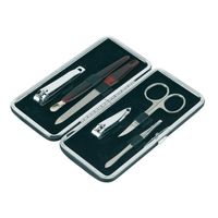 6-delige manicure set in luxe rechthoekige zwarte houder - thumbnail