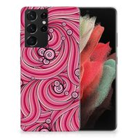 Samsung Galaxy S21 Ultra Hoesje maken Swirl Pink - thumbnail