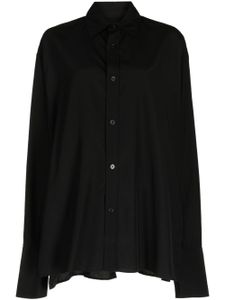 Yohji Yamamoto chemise à empiècements drapés - Noir