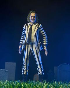 Beetlejuice 1988 Action Figure Beetlejuice Black and White Striped Suit 18 cm