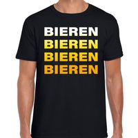 Bieren bieren bieren bieren t-shirt zwart voor heren - thumbnail