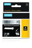 Labeltape DYMO IND RHINO 18486 Polyester Tapekleur: Metallic Tekstkleur:Zwart 12 mm 5.5 m - thumbnail