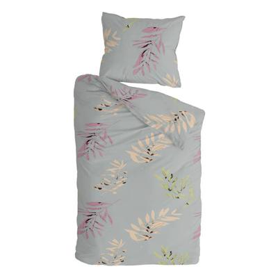 Byrklund Be Leaves dekbedovertrek - 1-persoons (140x200/220 cm + 1 sloop) - Katoen - Grijs Byrklund Be Leaves dekbedovertrek - 1-persoons (140x200/220 cm + 1 sloop) - Katoen - Grijs